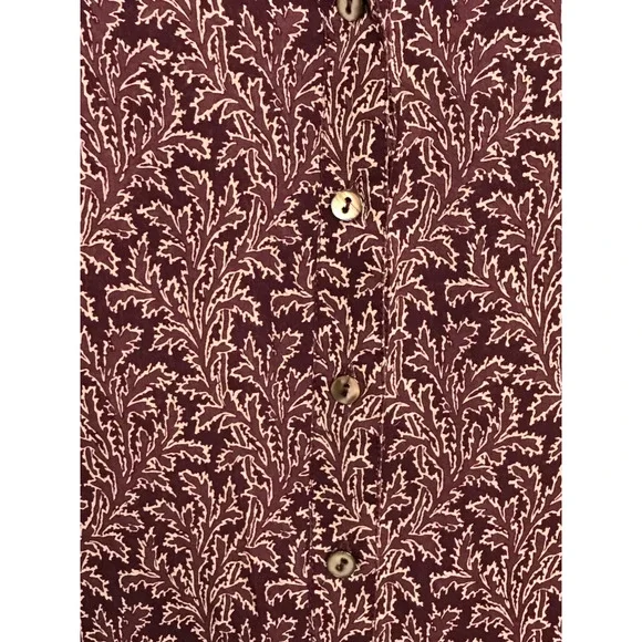 Soft Surroundings Size Large Purple Button Front 100% Silk Top Bell Sleeve Boho - Picture 5 of 12